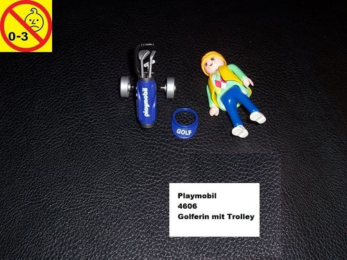Playmobil Einzelteile 4606 City / Life - Golfer / Golferin mit Trolley Figur Männchen gebr.