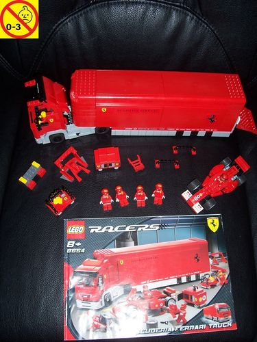 LEGO ® System / Racers Set 8654 - Ferrari F1 Scuderia Ferrari Team Truck Rennwagen Formel 1 BA gebr.
