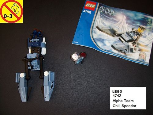 LEGO ® System / Set 4742 - Alpha Team Arctic - Mission Deep Freeze - Chill Speeder 2004 + BA gebr.